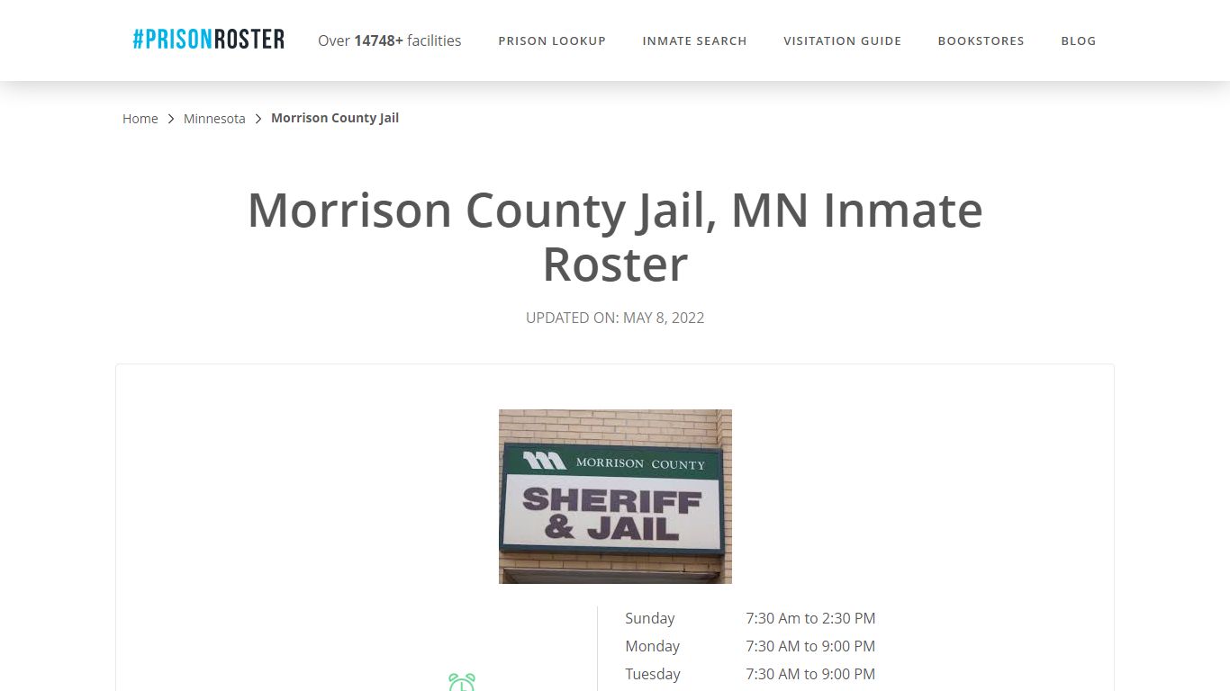 Morrison County Jail, MN Inmate Roster